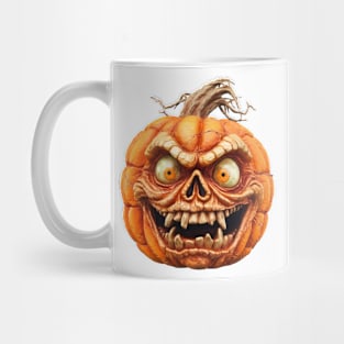 Zombie-Inspired Jack O' Lantern Design: Funny Halloween Mug